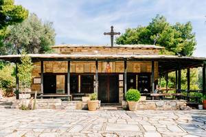 Authentic Greek mini church in Athens, Greece