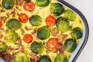Baked Vegetables with Bacon and Brussel Sprouts (Flip 2019)