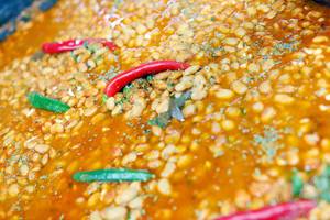 Balkan bean soup with hot chilli