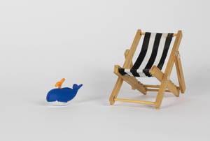 Beach chair with small whale toy