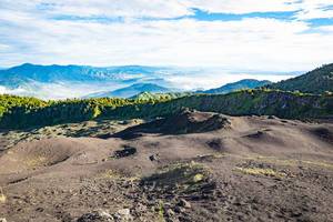 Beaturiful view from Pacaya Volcano to Lake Atitlan Guatemala