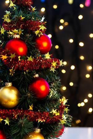 Beautiful decorated Christmas tree
