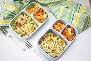 Bentox Lunch Box with Pasta Salad Top View