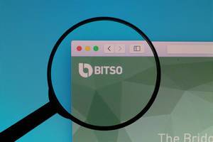 Bitso logo under magnifying glass