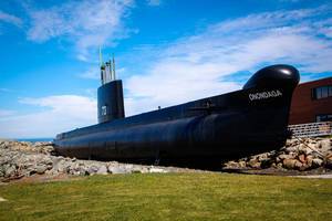 black old submarine