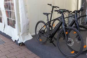 Black simple electric bicycles eBike ABS by Bosch