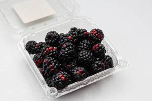 Blackberries on a White Background