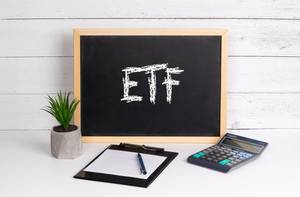 Blackboard with ETF text