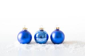 Blue Christmas ball ornaments