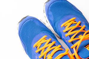 Blue Sport Shoes isolated above white background (Flip 2019)