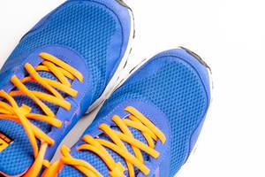 Blue Sport Shoes isolated above white background