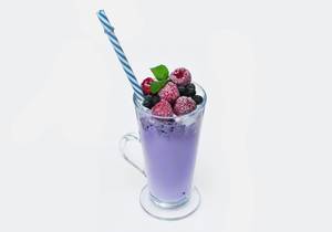 Blueberry smoothie with fruit