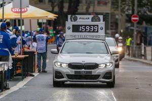 BMW 3er Elektrisch als Zeitfahrzeug kurz vor der magischen zwei Stunden Marke
