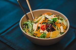 Bowl Of Camambert And Tangerine Salad