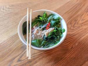 Bowl of Pho Ga Vietnamese chicken soup