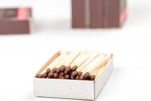 Box of matches on a white background (Flip 2020)