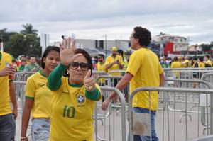 Brasilianische Fans bei der Fußball-WM 2014