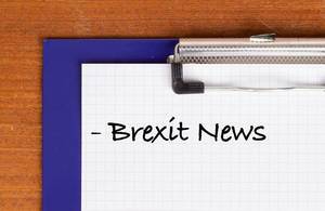 Brexit News text on clipboard