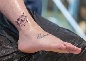Brezel-Tattoo von Styng Tattoo, zum Anlass von der Bits & Pretzels Gründer-Konferenz in München