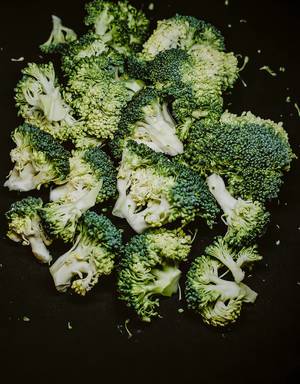 Broccoli On Black Background