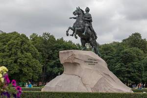 Bronze Horseman at Senate Square in Saint Petersburg