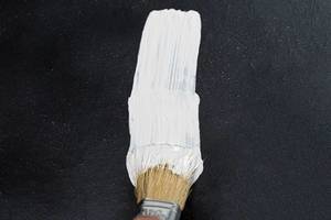 Brush in white paint large background. The concept of repair (Flip 2019)