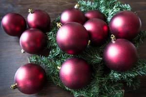 Burgundy christmas balls