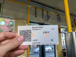 Bus Ride Ticket with QR-Code