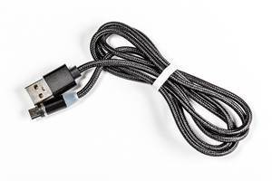 Cable for charging a mobile phone on a white background