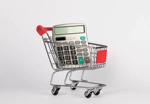 Calculator in shopping cart
