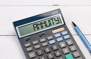 Calculator with the word Annuity on the display