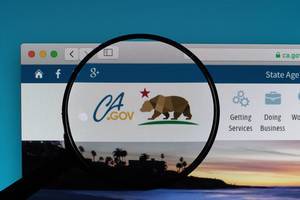California State Portal under magnifying glass