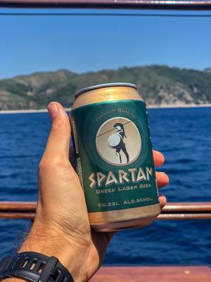 Can of Greek Spartan beer