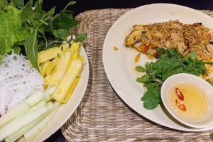Char grilled Fish Grouper with Chili Salad