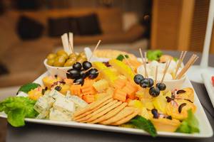 Cheese Plate Of Olives, Blue Dor, Snacks