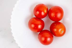 Cherry Tomatoes in the white bowl