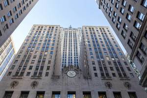 Chicago Board of Trade (CBOT) Building at south end of LaSalle Street in Chicago
