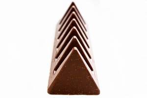 Chocolate pyramids, close up