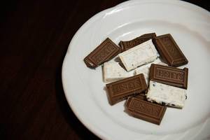 Chocolates in a White Plate