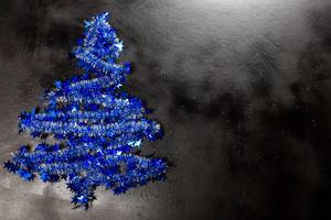 Christmas background with blue christmas tree (Flip 2019)