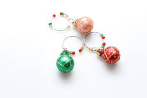 Christmas Small Ornements for Wine Glass