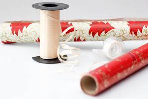 Christmas Wrapping Paper With Ribbon