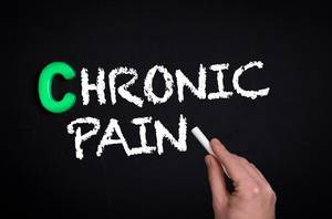 Chronic pain text on blackboard