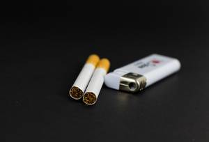 Cigarettes with lighter