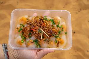 Clear Shrimp and Pork Rice Dumplings with Fried Onion in Mui Ne, Vietnam  Flip 2019