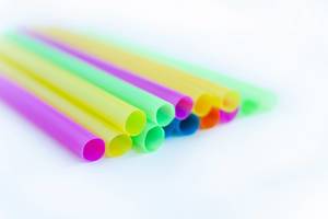 Close Up Bokeh Photo of colorful Plastic Straws
