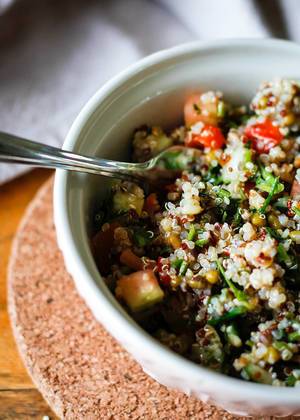 Close Up Food Photo of Quinoa Salad in a Bowl