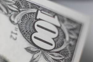 Close up of dollar bill