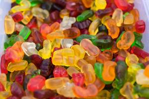 Close Up on the Gummy Bear Candies