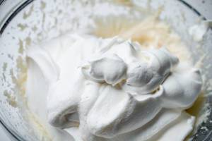 Close Up Top View Photo of Whipped Cream in a Bowl